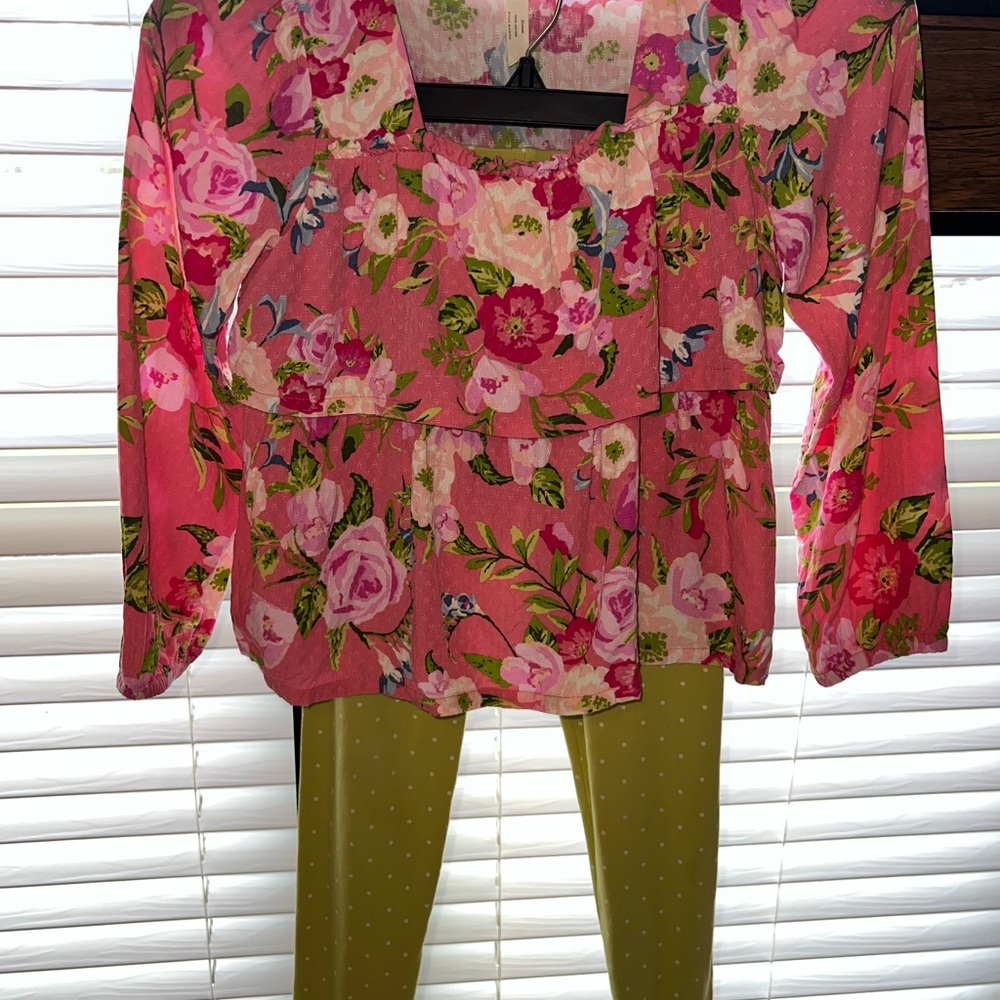 Matilda Jane Green Polka Dot Top and pants